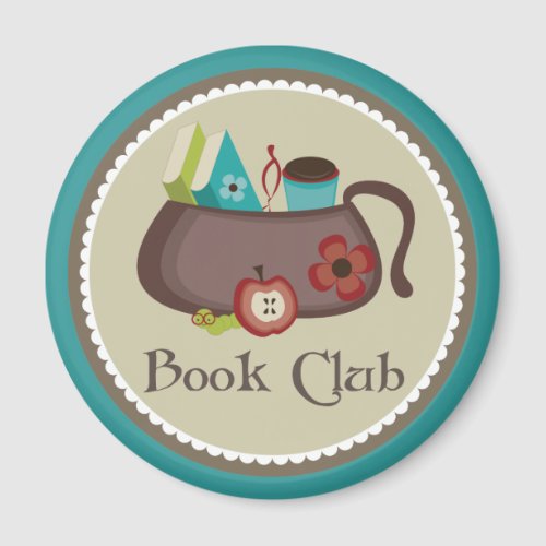 Book Club Stylish Book Bag Logo Magnet