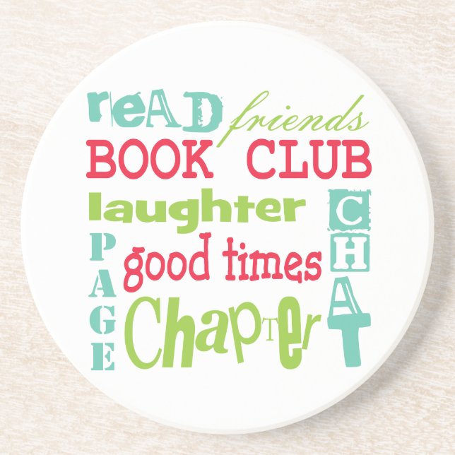 Book Club Subway Design by Artinspired Drink Coaster (Front)