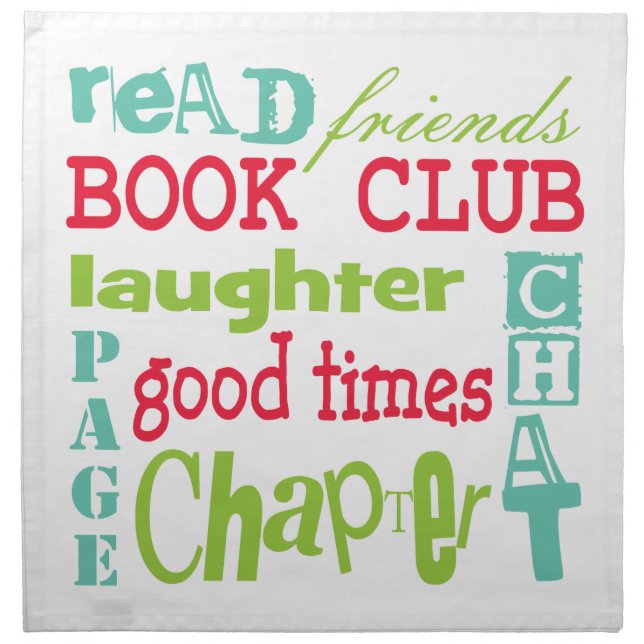 Book Club Subway Design by Artinspired Napkin (Front)