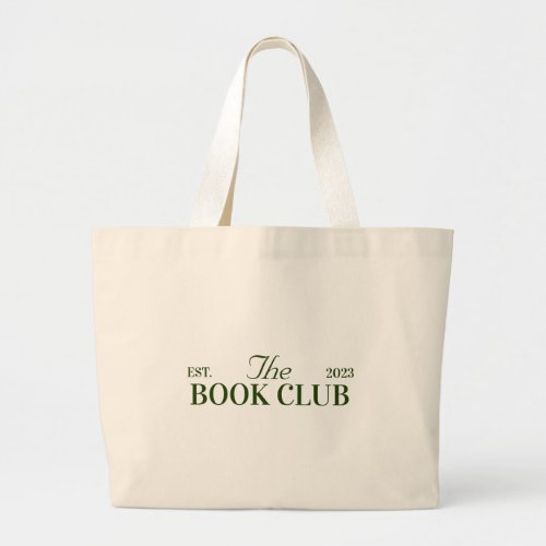 Book club themed party  large tote bag