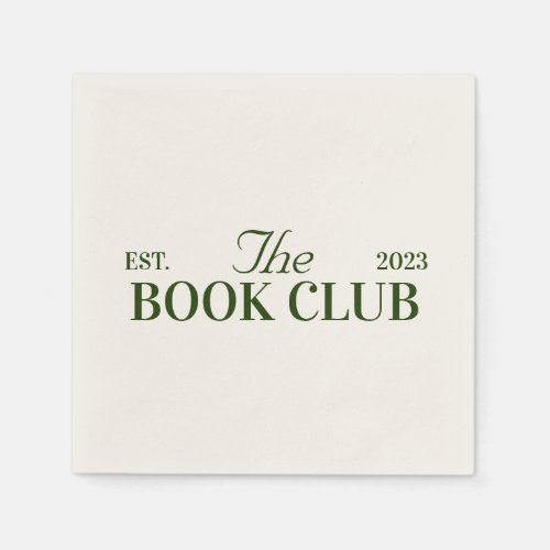 Book club themed party  napkins