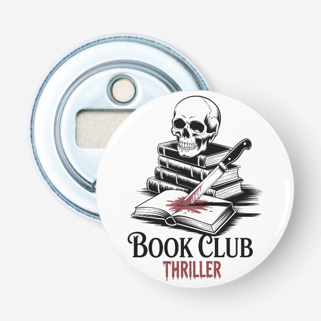 Book Club Thriller Bottle Opener (Front)