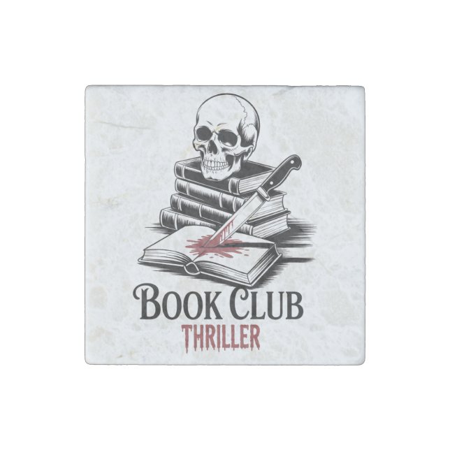 Book Club Thriller Stone Magnet (Front)