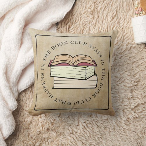 Book Club  Throw Pillow