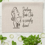 Book Club Vintage Retro Simply Divine Kitchen Towel<br><div class="desc">Wonderful as a tea towel or for use in your kitchen retro and vintage women. Darling,  Book Club is simply divine! Textured look.</div>