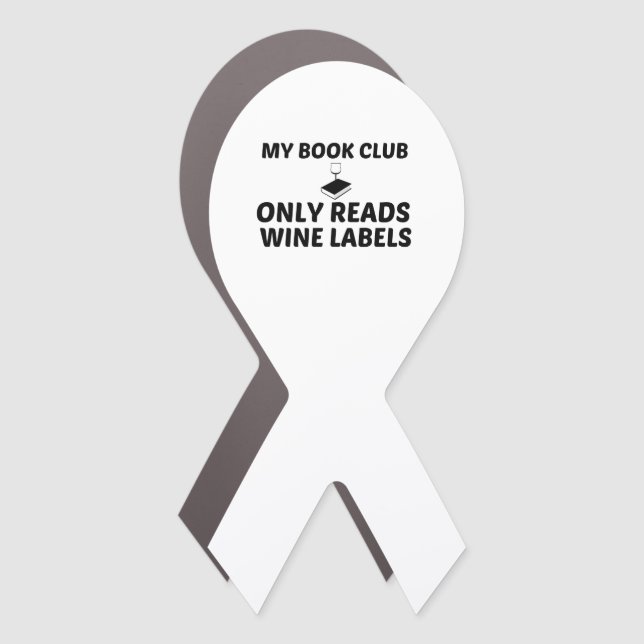 BOOK CLUB WINE LABELS CAR MAGNET (Front)