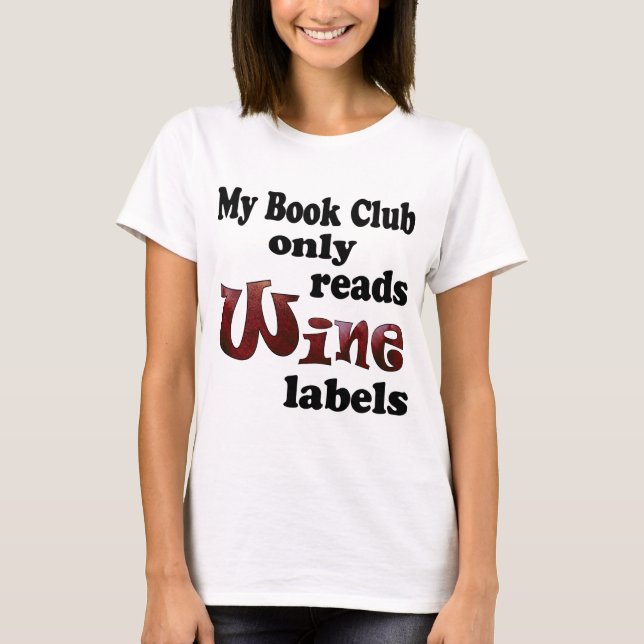 Book Club Wine Labels T-Shirt (Front)