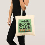 Book Club With Custom Name Deco Style Tote Bag at Zazzle