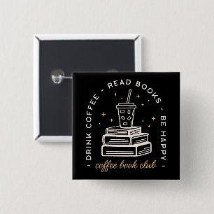 Book coffee reading group quotes aesthetic button