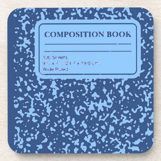 Book Composition Beverage Coaster (Front)