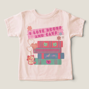 Book Coquette - Cat Lovers - Cut Peach Triblend Toddler T-shirt