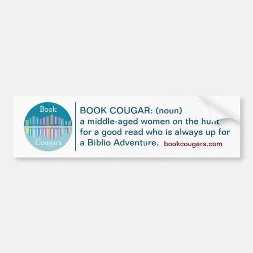 Book Cougar Bumper Sticker