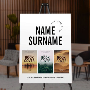 Book Cover 3 Photos Collage Author Signing Event Foam Board