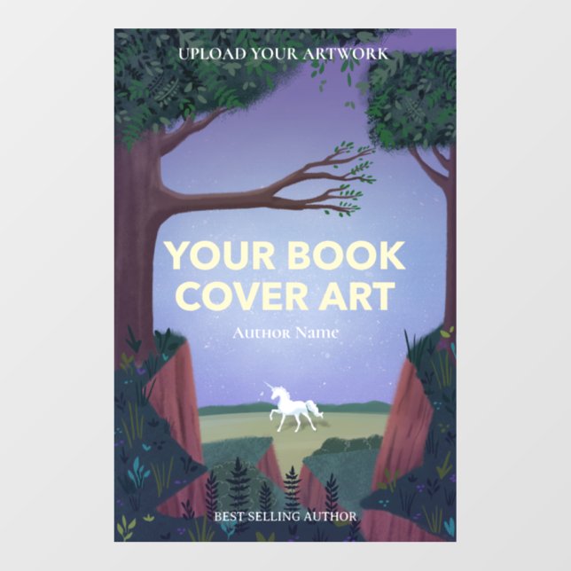 Book Cover Art | Author Book Launch Promotional Wall Decal (Front)
