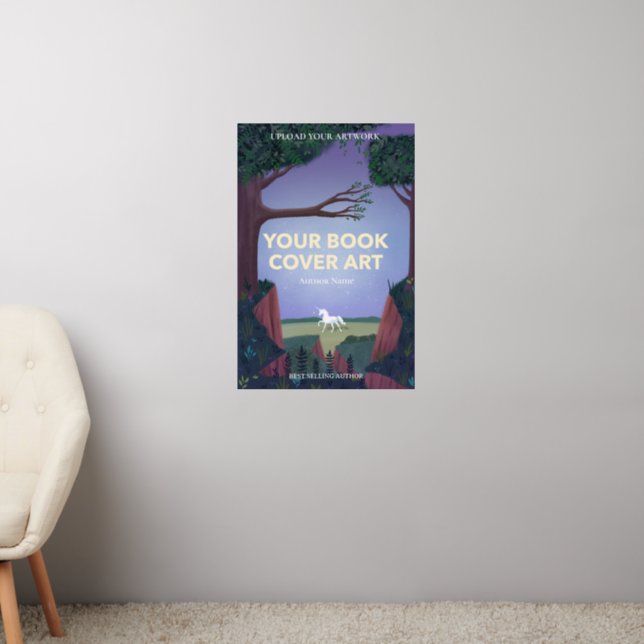 Book Cover Art | Author Book Launch Promotional Wall Decal (Living Room 2)