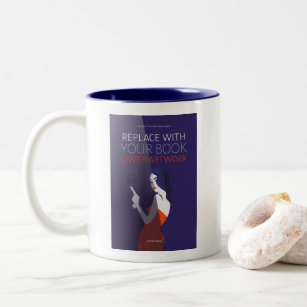 Book Cover   Author Promotional Book Launch  Two-Tone Coffee Mug