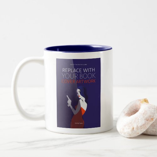 Book Cover  Author Promotional Book Launch  Two_Tone Coffee Mug