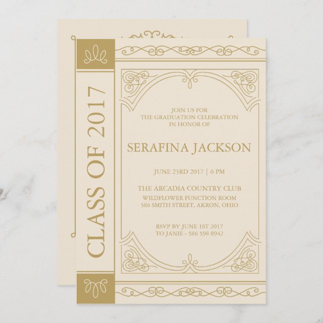 Book Cover Editable Color Graduate Announcement (Front/Back)