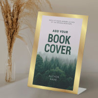 Book Cover Gold Frame Author Book Signing Pedestal