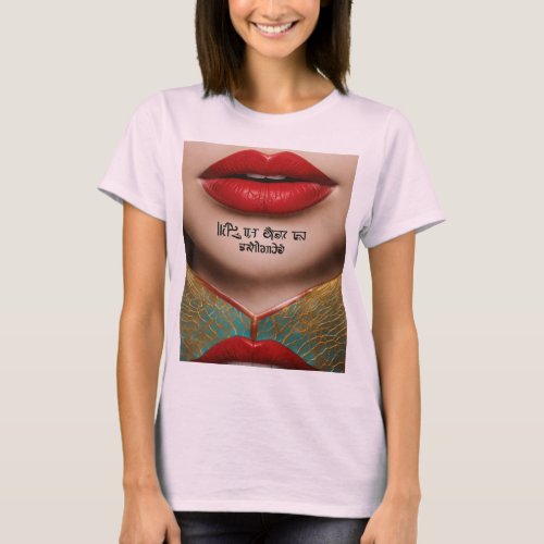 book cover of lips representing eyes witnessing se T_Shirt