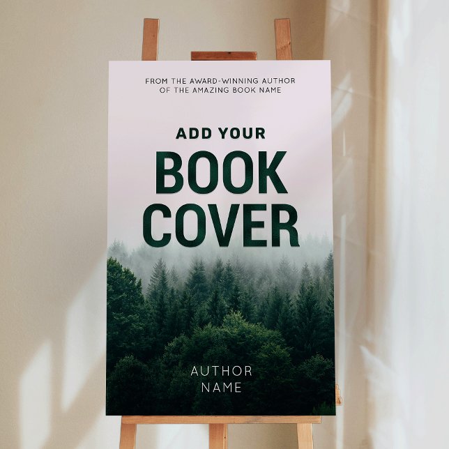 Book Cover Photo Book Signing Promotional Sign (Custom book cover foam board sign design)