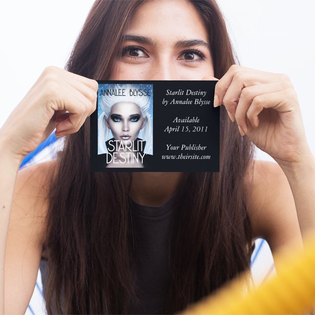 Book Cover Promotional Black Background Postcard (Creator Uploaded)