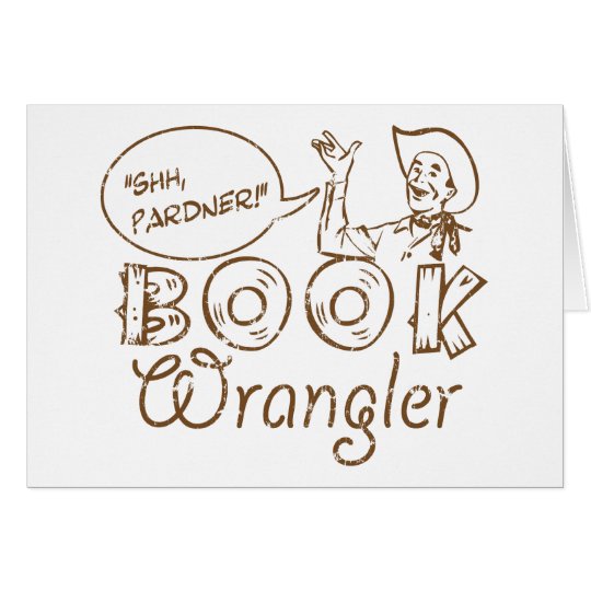 Book Cowboy Funny Librarian Card