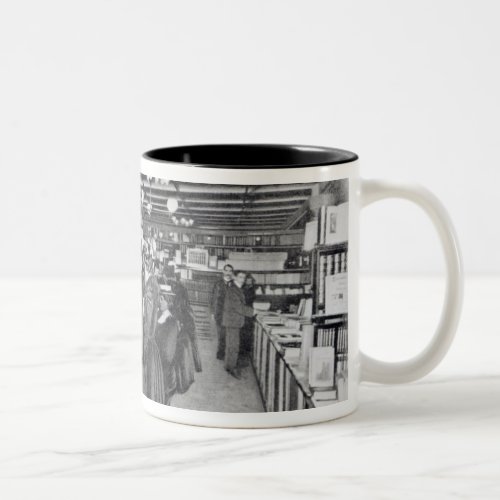 Book Department at an Army and Navy store Two_Tone Coffee Mug