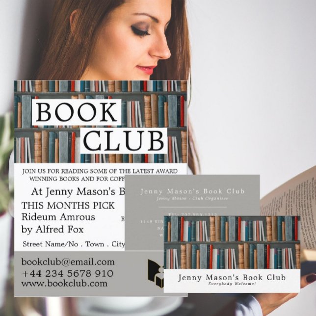 Book Display, Book Club Advertising Flyer (Creator Uploaded)