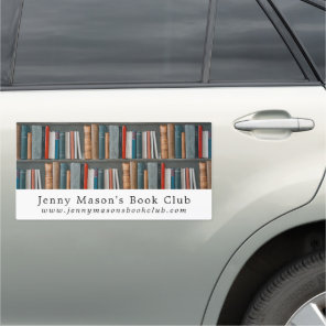 Book Display, Book Club Car Magnet