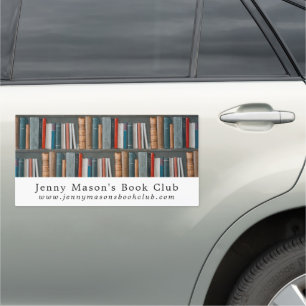 Book Display, Book Club Car Magnet