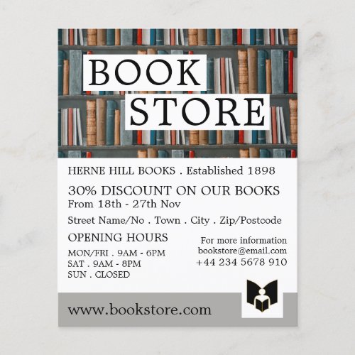 Book Display Book Store Advertising Flyer