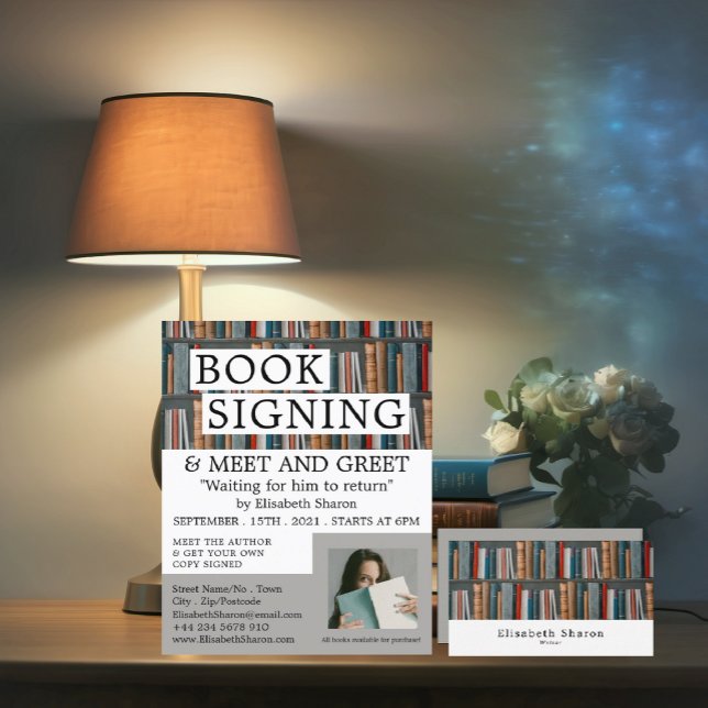 Book Display, Writers Book Signing Advertising Flyer (Creator Uploaded)