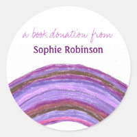 Book donation sticker -rainbow