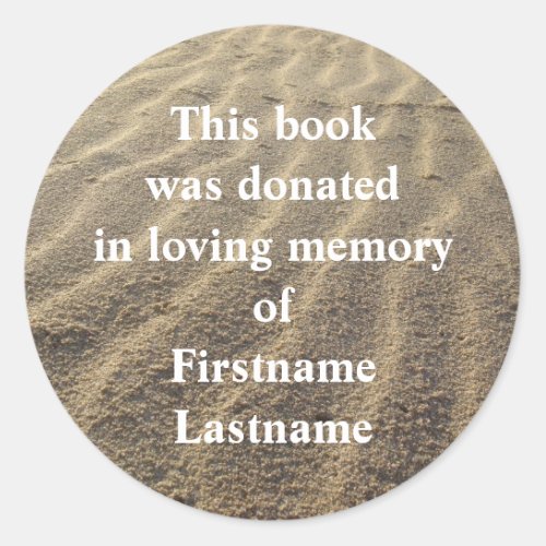 Book Donation  Sticker Sand