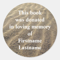 Book Donation Sticker Sand
