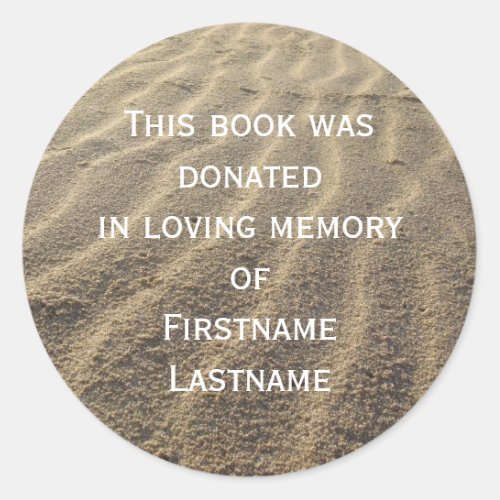 Book Donation  Sticker Sand