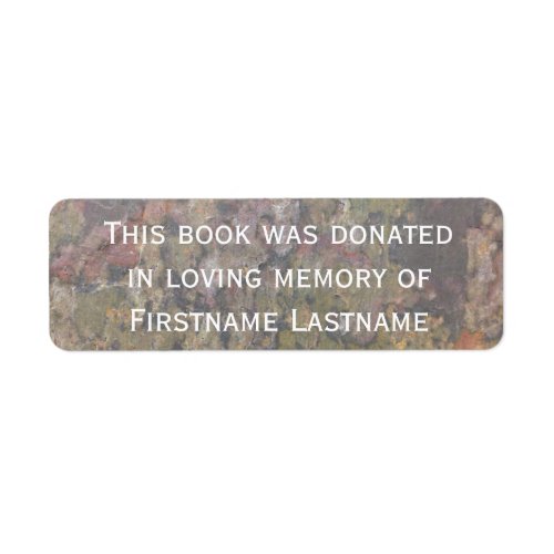 Book Donation  Sticker Stone