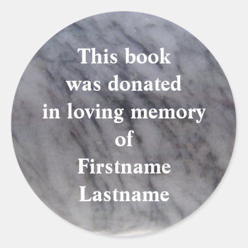 Book Donation  Sticker Stone