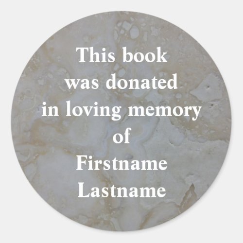 Book Donation  Sticker Stone