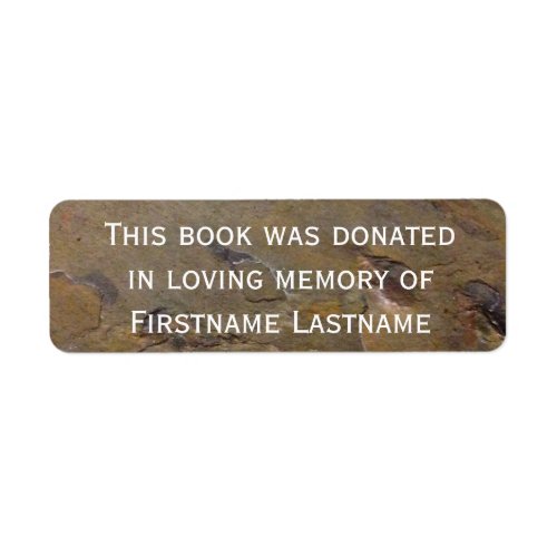 Book Donation  Sticker Stone