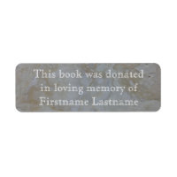 Book Donation  Sticker Travertine