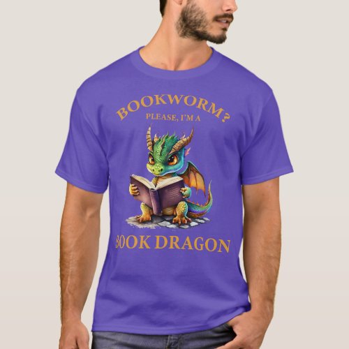 Book dragon bookish and book nerd lover T_Shirt