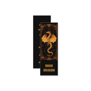 Book Dragon Bookmark Mini Business Card