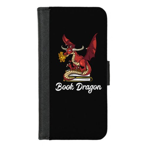 Book Dragon Literature Reading Geek Nerd iPhone 87 Wallet Case