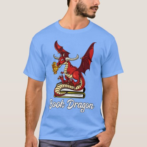 Book Dragon Reading T_Shirt