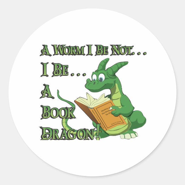 Book Dragon Sticker (Front)