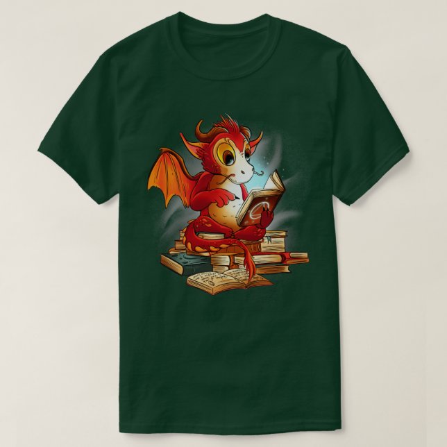 Book Dragon T-Shirt (Design Front)