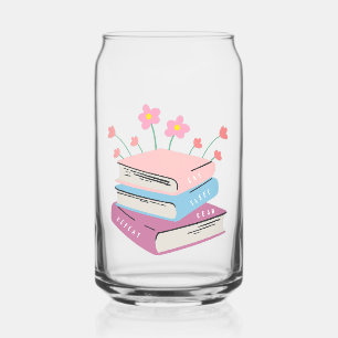 Book Eat Sleep Read Can Glass