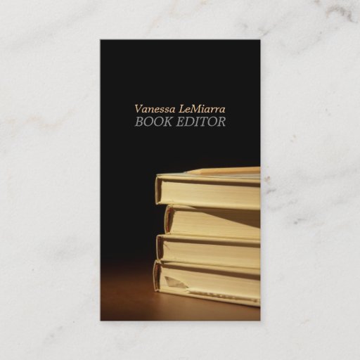 Customizable Book Editor Author Novelist Poet Journalist Blog Business Card Templates